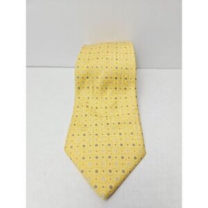 Canali Men's Tie Italy yellow pattern %100 silk